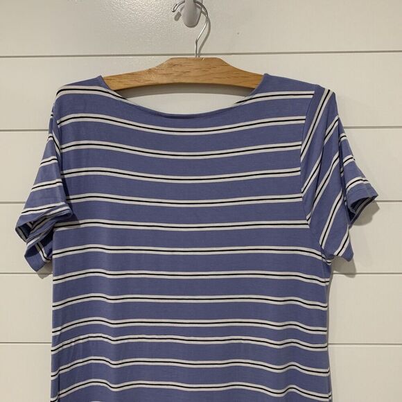 J. Jill | Maxi Dress Long Short Sleeve Striped Stretch- Size Large Tall - Picture 6 of 7